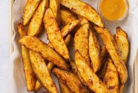 Golden Air-Fried Potato Wedges