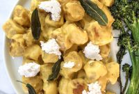 Golden Butternut Cheeze Cauliflower Gnocchi
