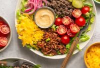 Big Mac Style Bacon Cheeseburger Bowls