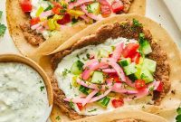 Turkey Gyro Smash Tacos