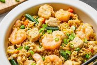 Elevated Weeknight Chicken and Shrimp Fried Rice