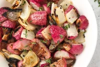 Golden Thyme Roasted Radishes and Onions