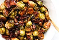 Golden Soy-Glazed Brussels Sprouts with Crispy Bacon