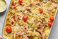 Kremamsı Boursin Orzo Tavuk Sosisli Tek Tencere Keyfi