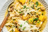Comforting Butternut Squash Lasagna Soup