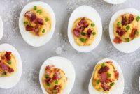 Decadent Whole30 Bacon Ranch Deviled Eggs