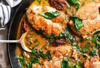 One-Pan Creamy Tuscan Chicken Skillet (Whole30, Paleo)