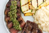 Juicy Grilled New York Strip with Vibrant Chimichurri