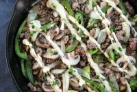 One-Pan Whole30 and Keto Philly Cheesesteak Skillet