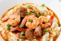 Savory Keto Shrimp and Cauliflower Grits