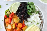 Vibrant Veggie Burrito Bowls with Creamy Avocado Drizzle