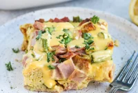 Overnight Gluten Free Dairy Free Eggs Benedict Bake