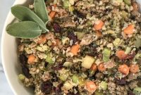 Savory Sausage and Cauliflower Rice Stuffing Whole30 Keto Paleo