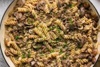 Creamy Ground Beef Skillet Stroganoff