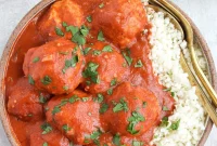 Paleo Butter Chicken Meatball Bake