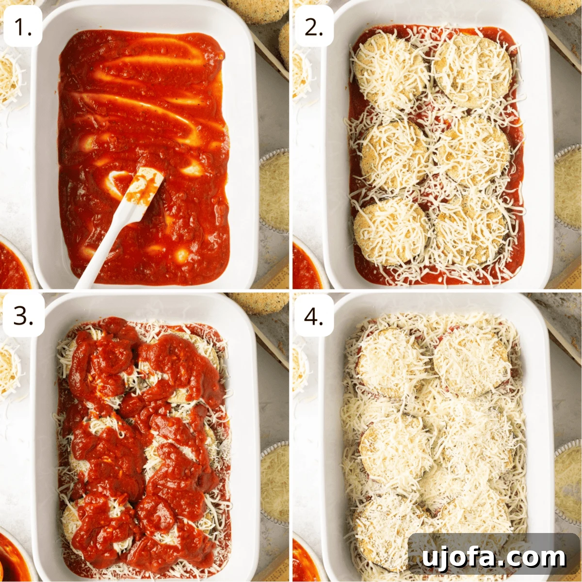 steps for making keto eggplant parmesan casserole