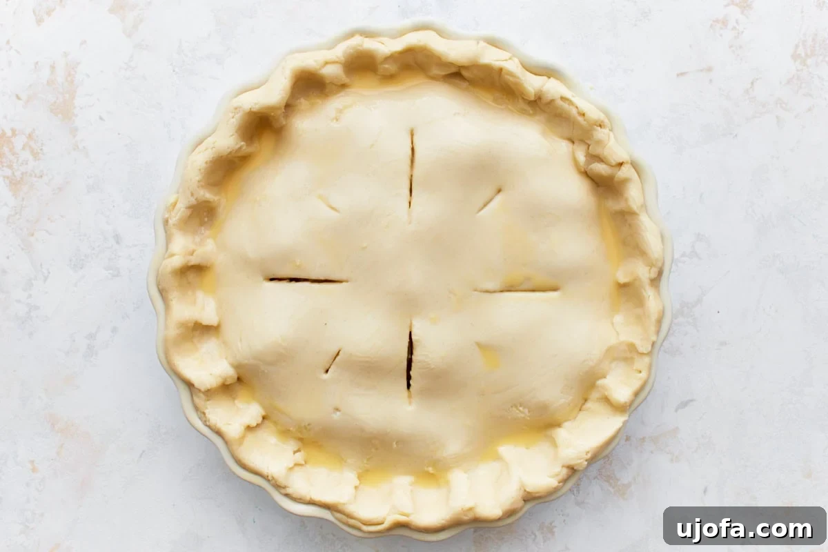 The Ultimate Gluten-Free Chicken Pot Pie 15 egg washed uncooked gluten-free chicken pot pie