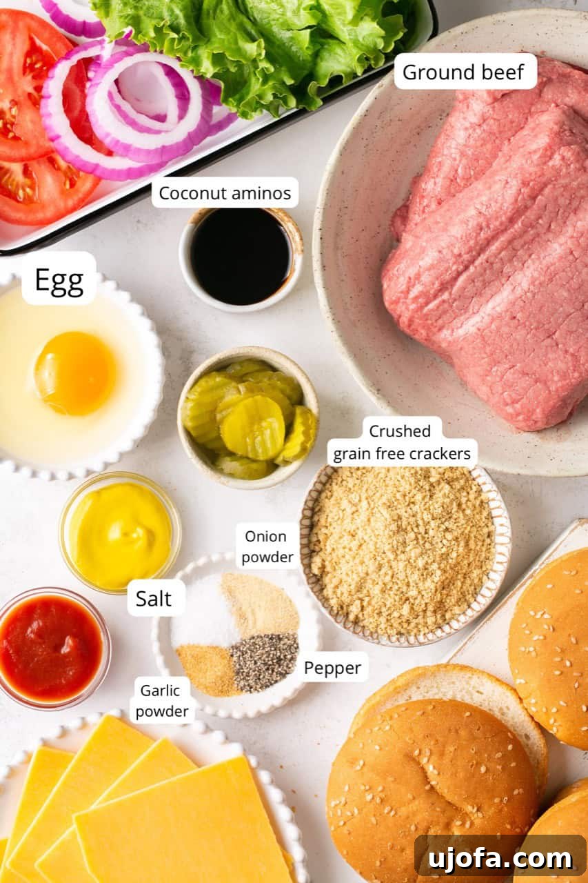 a photo of recipe ingredients labeled. 