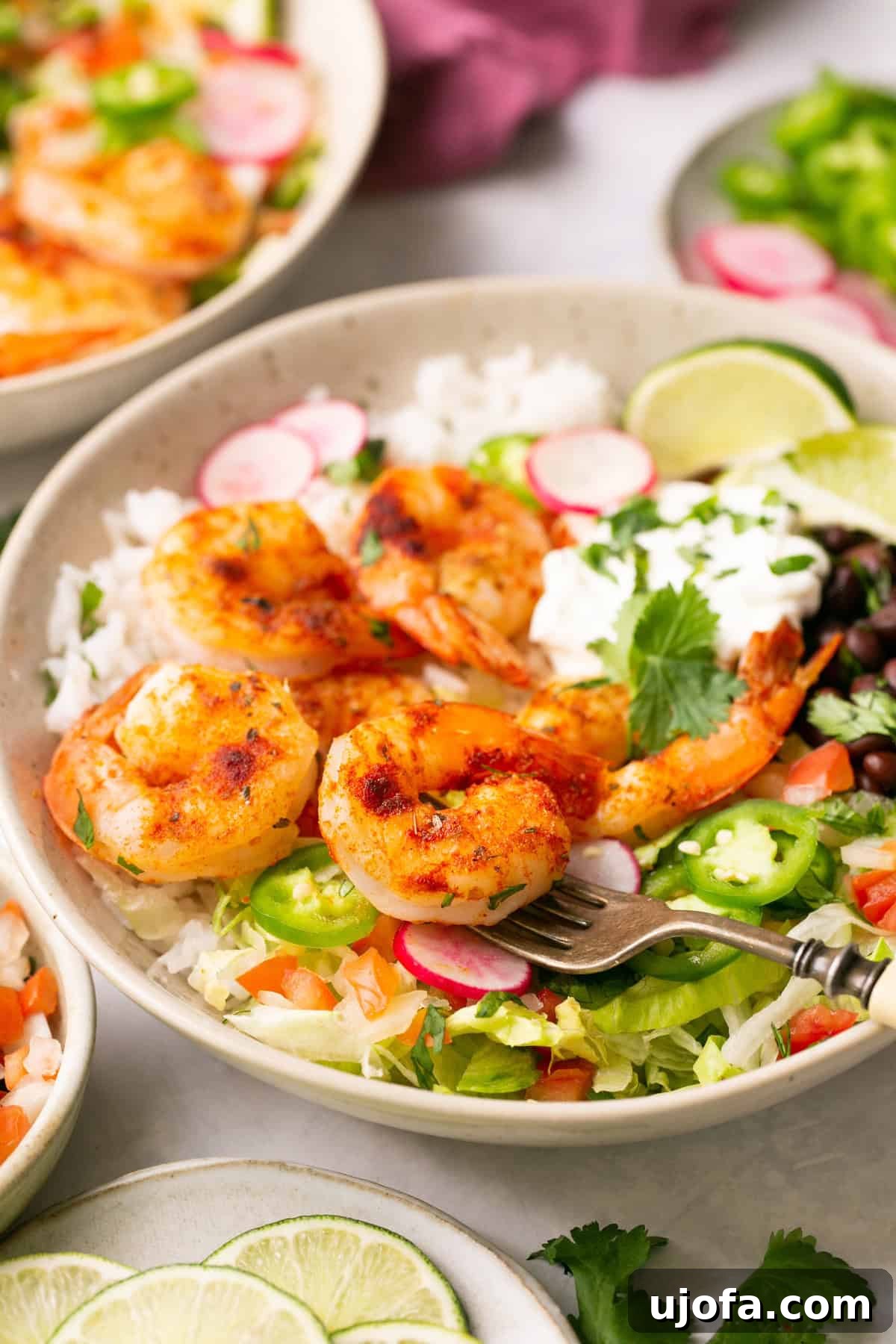 A selection of crispy air-fried shrimp, perfect for any meal.