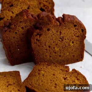 Gluten Free Brunch Delights 54 Tempting slices of moist gluten-free pumpkin bread rest on parchment paper, revealing a soft crumb and an inviting golden-brown crust.