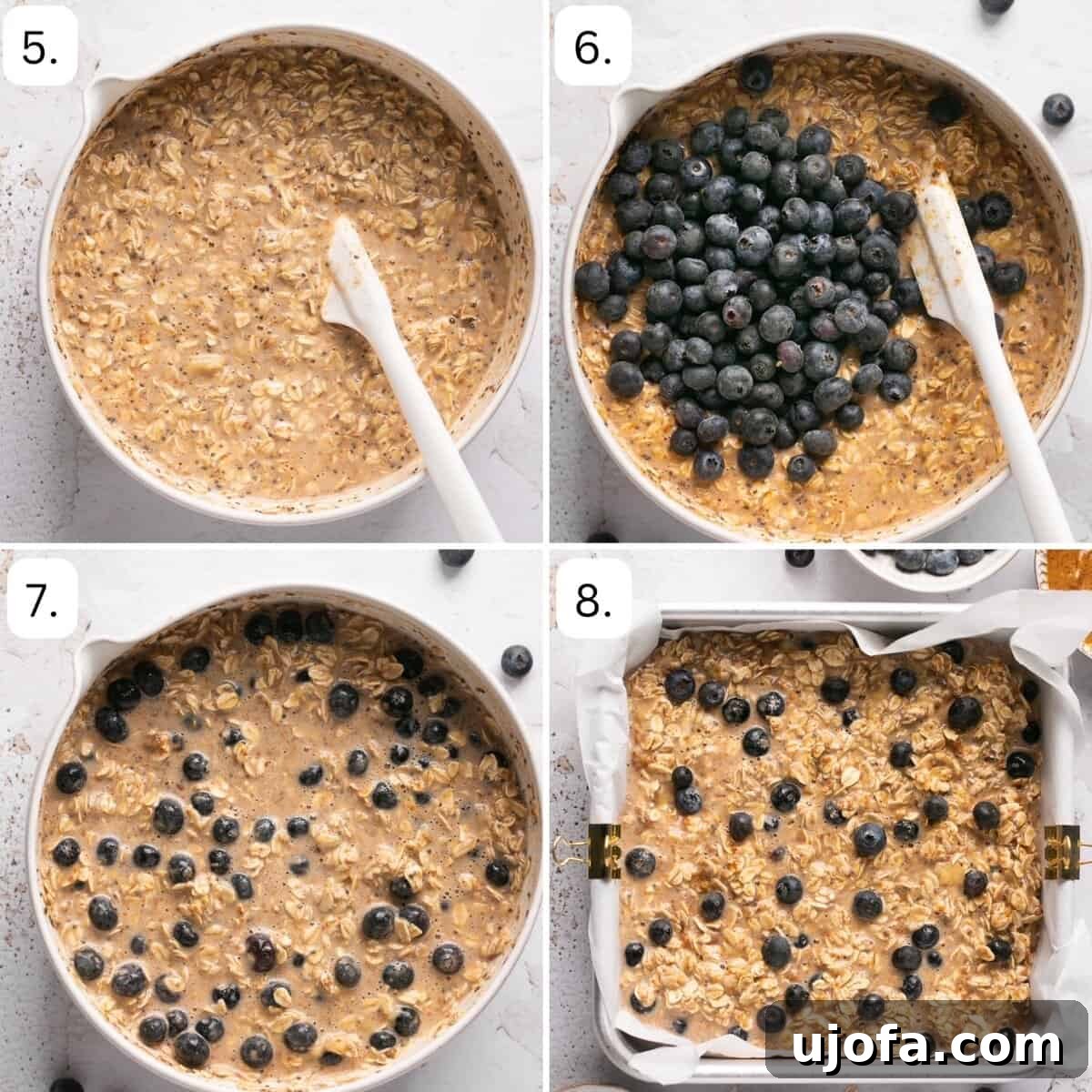 More numbered step-by-step photos illustrating the baking process of this recipe