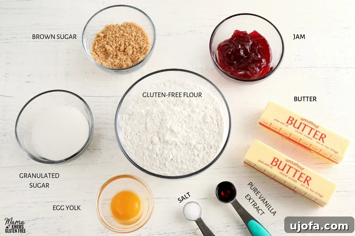 gluten-free thumbprint cookies ingredients