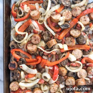 One Pan Roasted Italian Sausage and Peppers 7 Sheet Pan Italian Sausage and Peppers