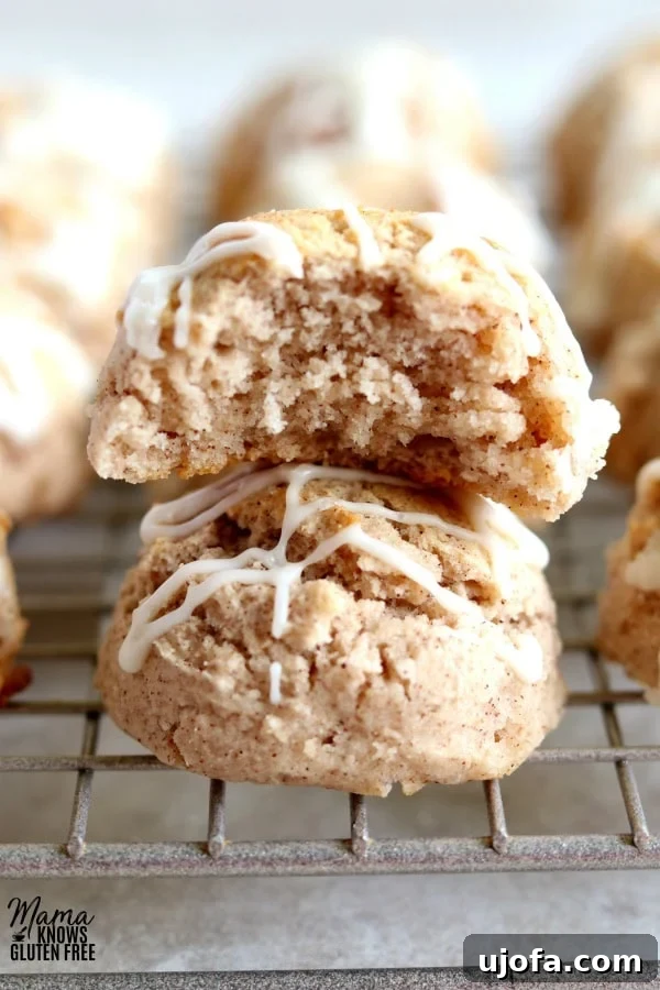Gluten-Free Cinnamon Biscuit Balls drizzled with icing