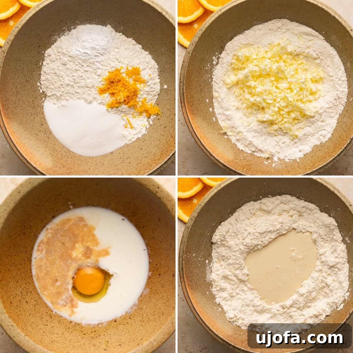 First Four Steps for Making Scones