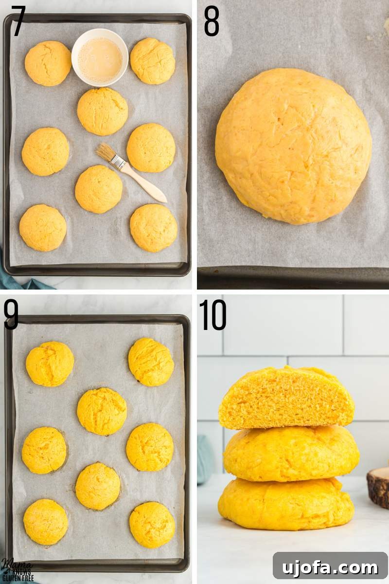 Last 4 steps to make Gluten-Free Sweet Potato Rolls.