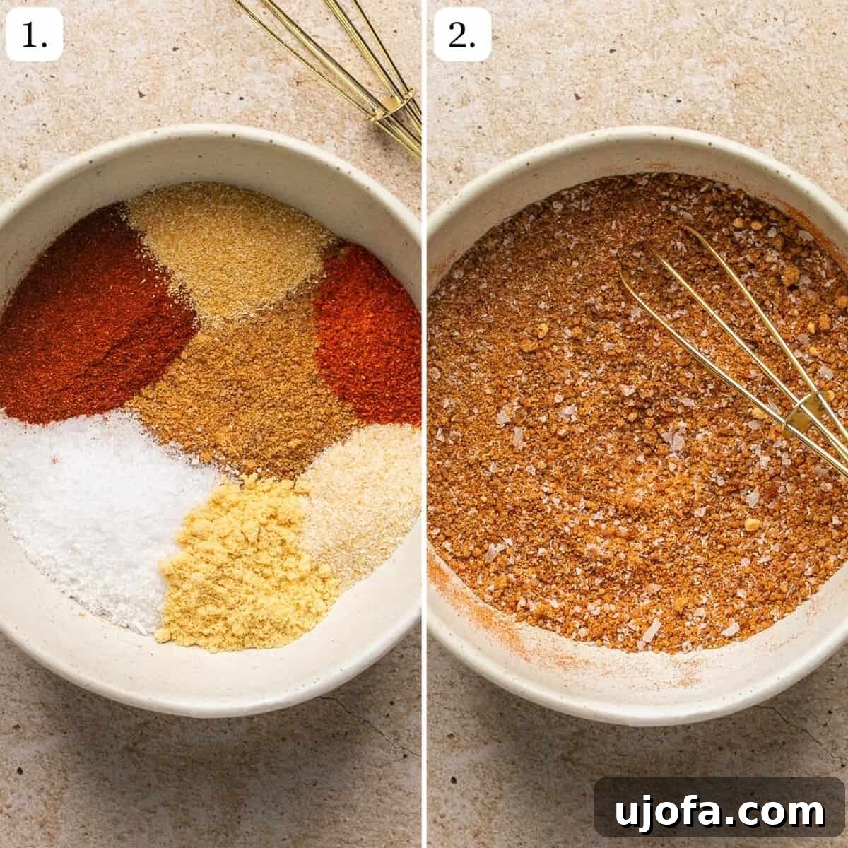 Golden Crust Air Fryer Pork Roast 4 two steps for making a spice rub