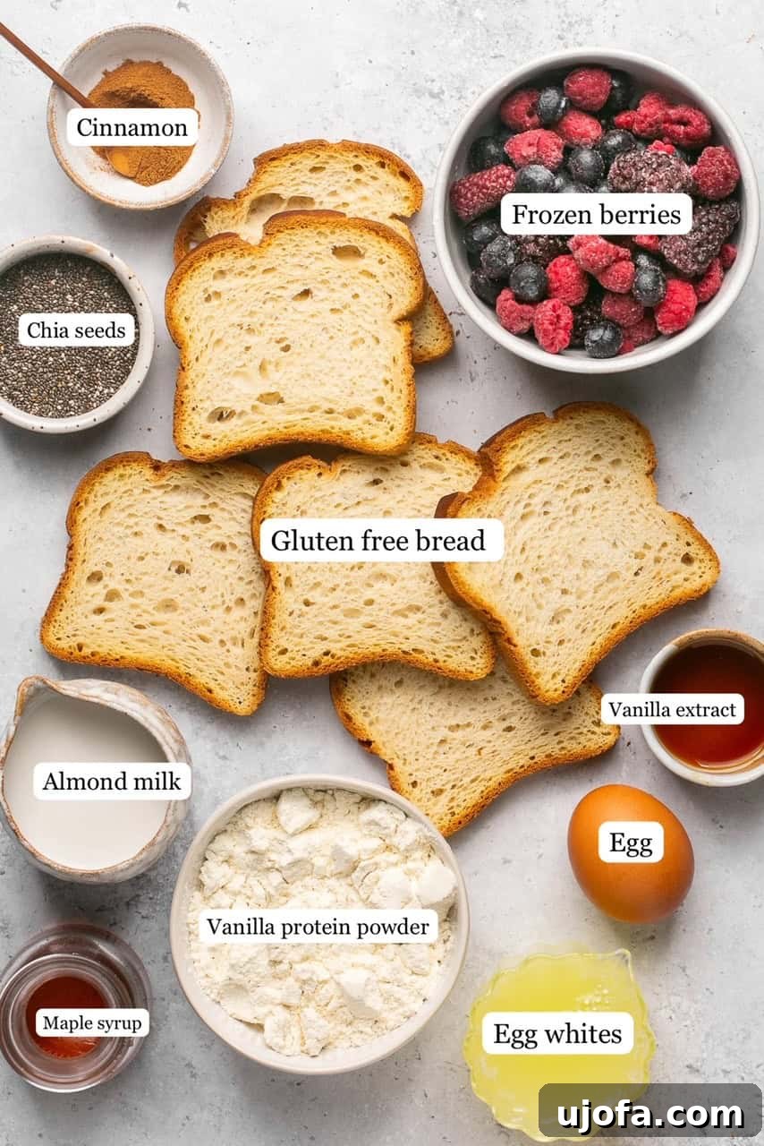 ingredients for protein french toast 