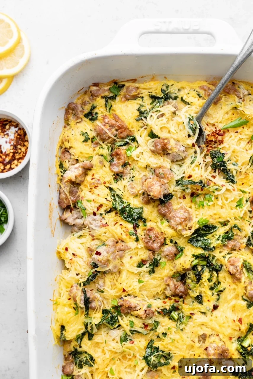 Rustic Tuscan Spaghetti Squash Bake 2 Tuscan spaghetti squash casserole