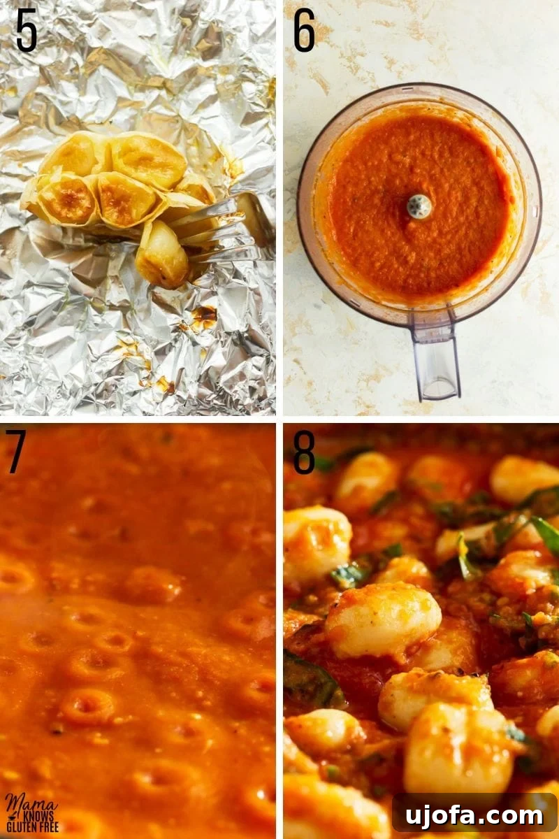 Pillowy Gluten-Free Gnocchi in Zesty Tomato Sauce 5 Gluten-Free gnocchi in tomato sauce recipe steps 5-8