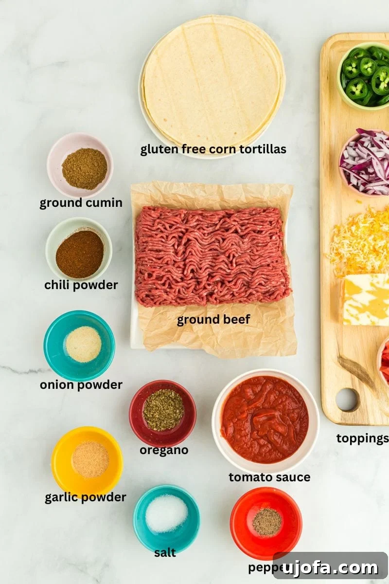Guilt-Free Taco Night 3 ingredients for gluten free tacos