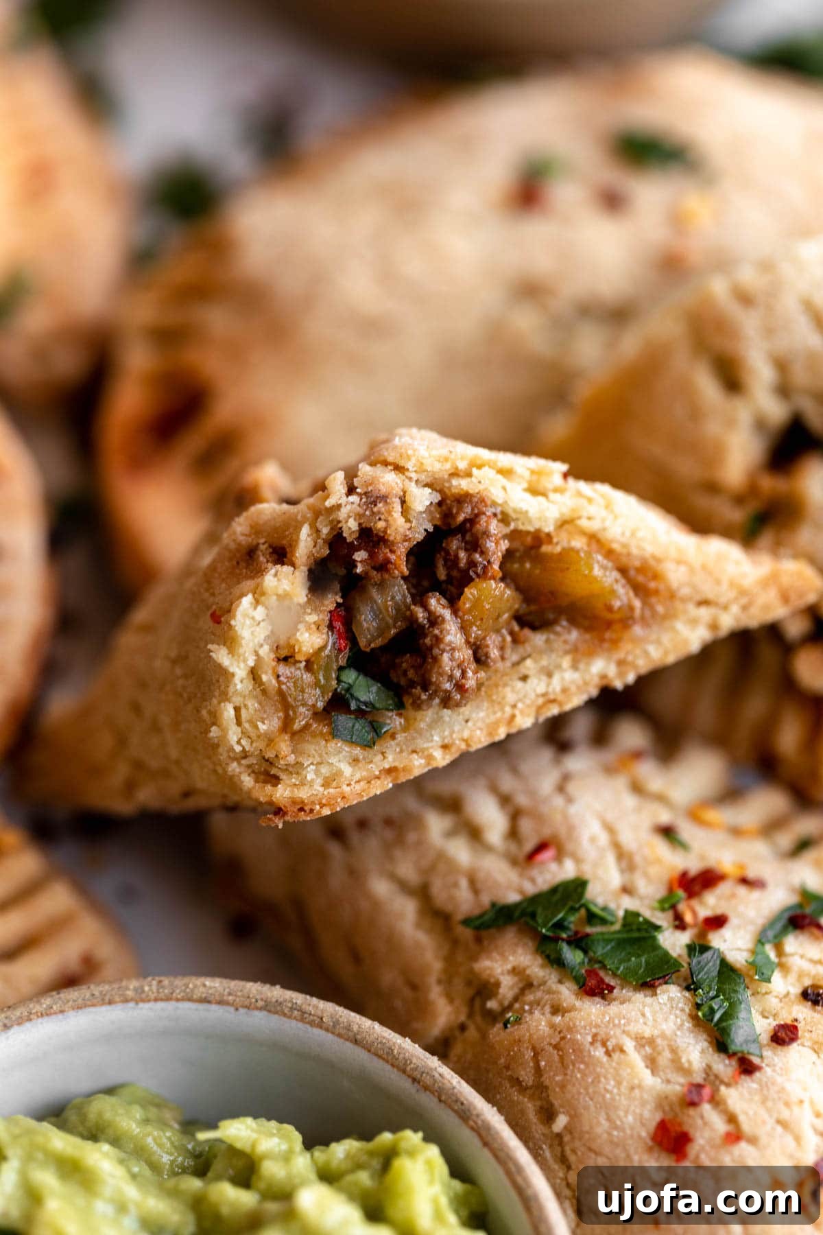 A freshly baked gluten-free empanada, golden and perfectly crimped, showcasing its delicious crust.