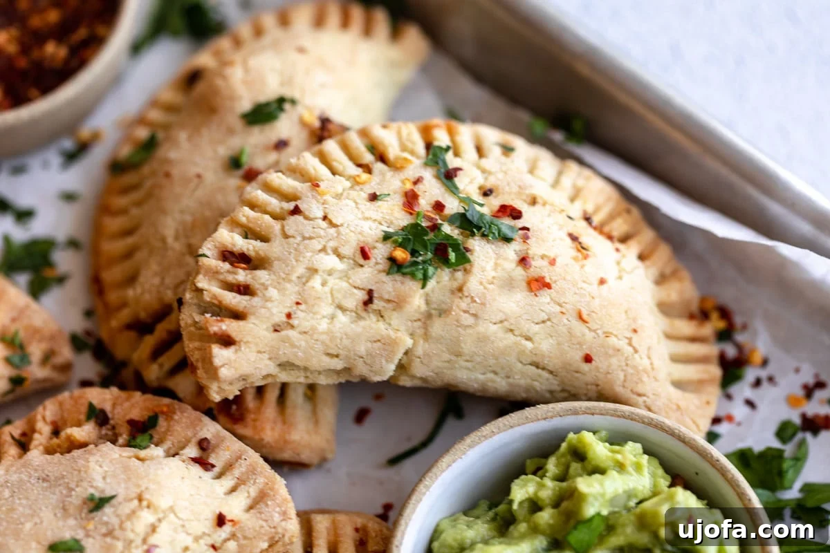 A single gluten-free empanada displayed on a baking tray, perfectly baked and ready to be served.