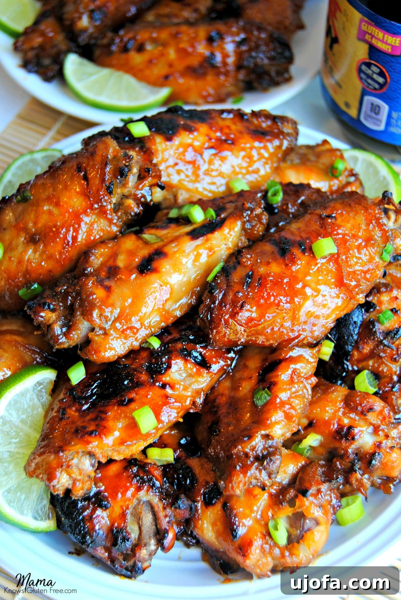 Gluten-Free Sticky Asian Wings – Close-up, showcasing the glossy, sweet, and tangy glaze