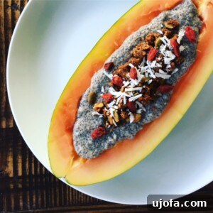 Chia Pudding Papaya Boat