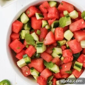 Whole30 Watermelon Cucumber Salad