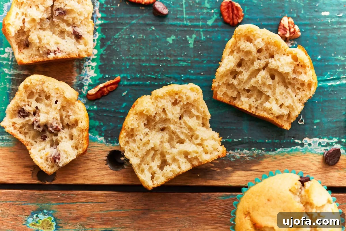 halved gluten-free muffins.