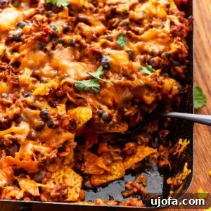 Unbagged Taco Bake 3 walking taco casserole missing a scoop.