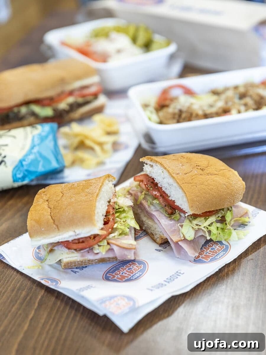 an assortment of gluten free items at jersey mikes
