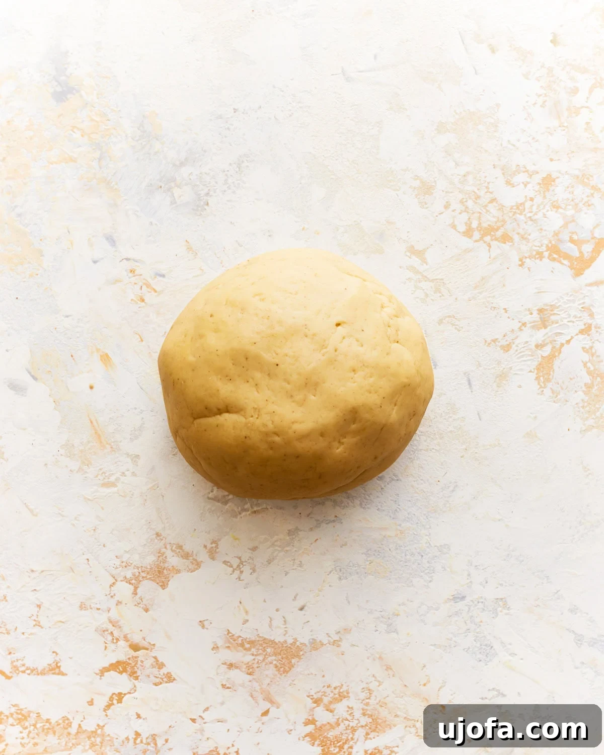 kneaded gluten-free pasta dough ball.