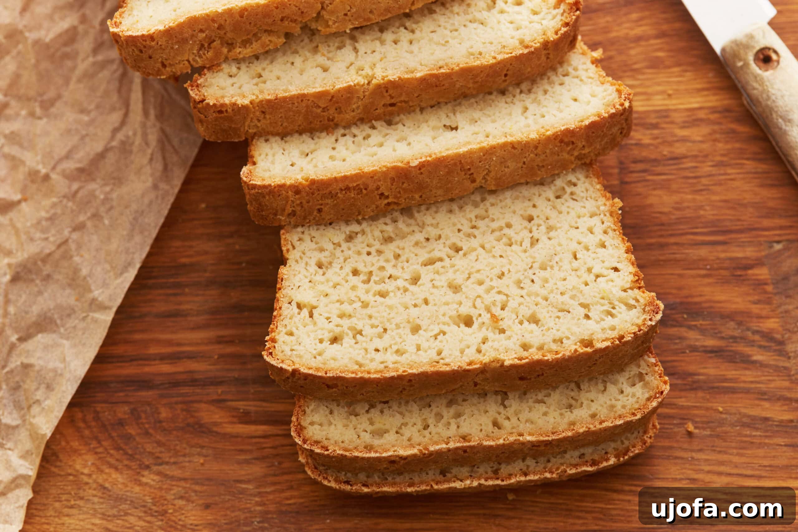 Hearty Gluten-Free Potato Loaf 4 Slices of gluten free potato bread.