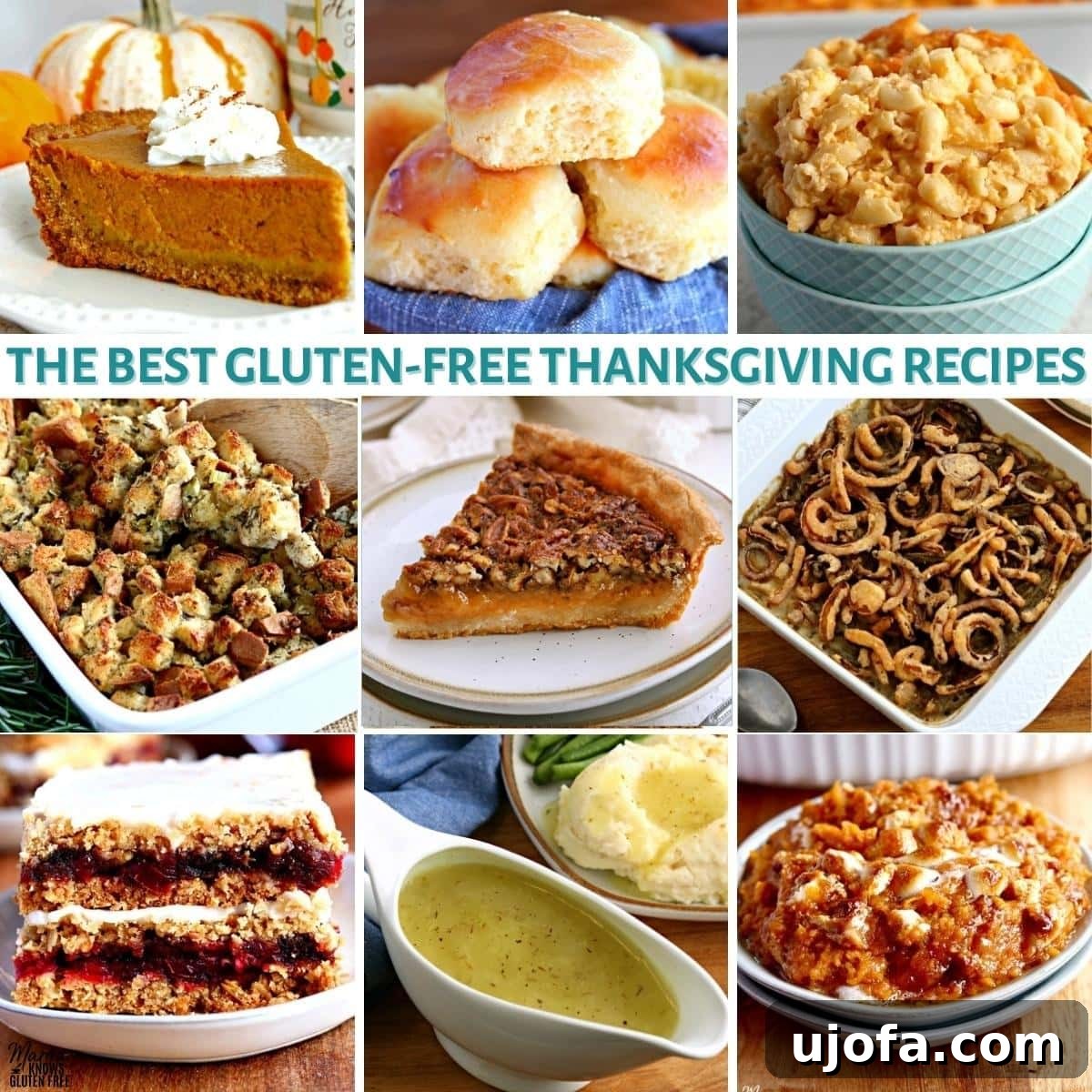 gluten-free Thanksgiving recipes photo collage
