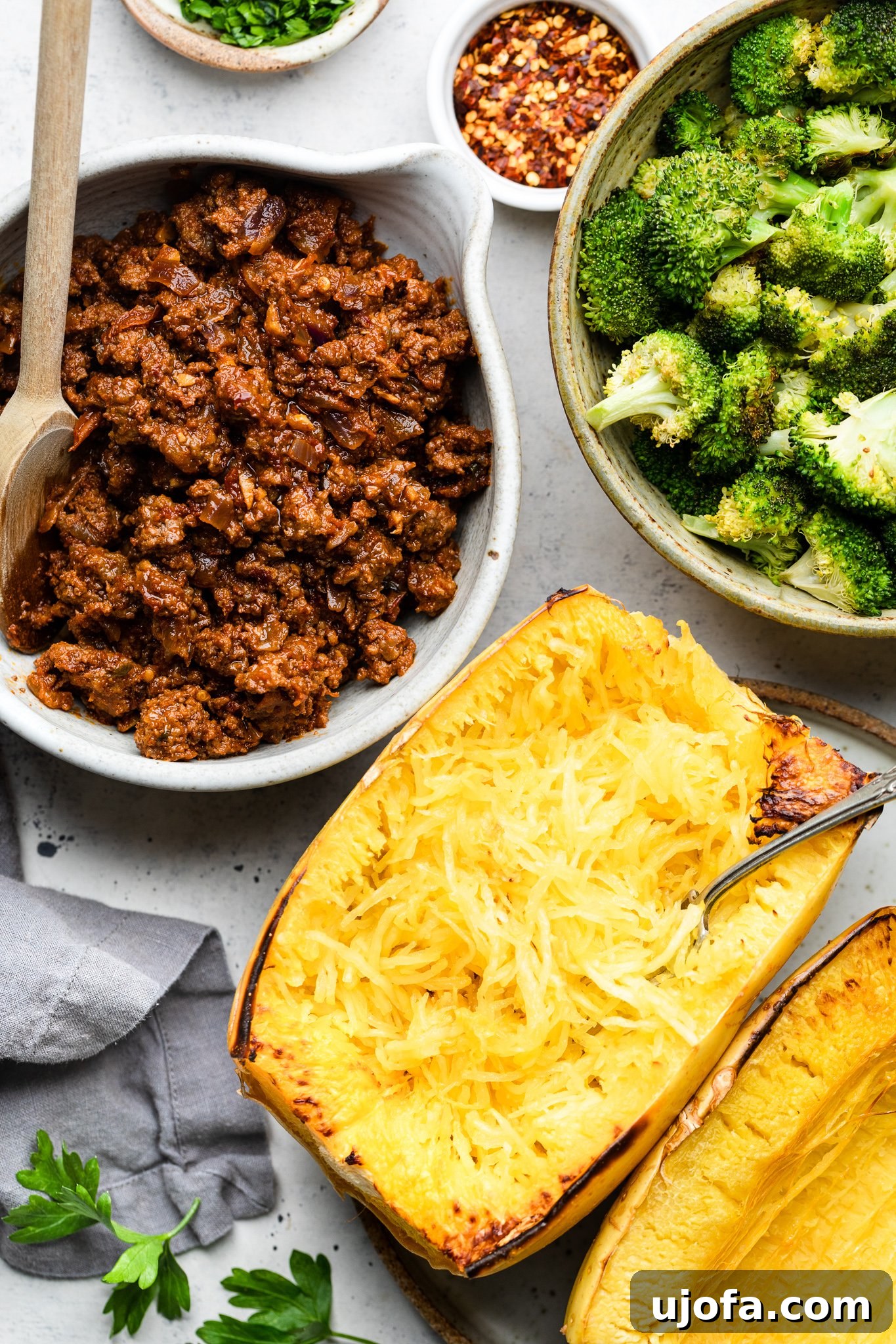 Whole30 Paleo Sloppy Joe Bowl 4 A bowl of Whole30 Sloppy Joe mixture, ready to be served
