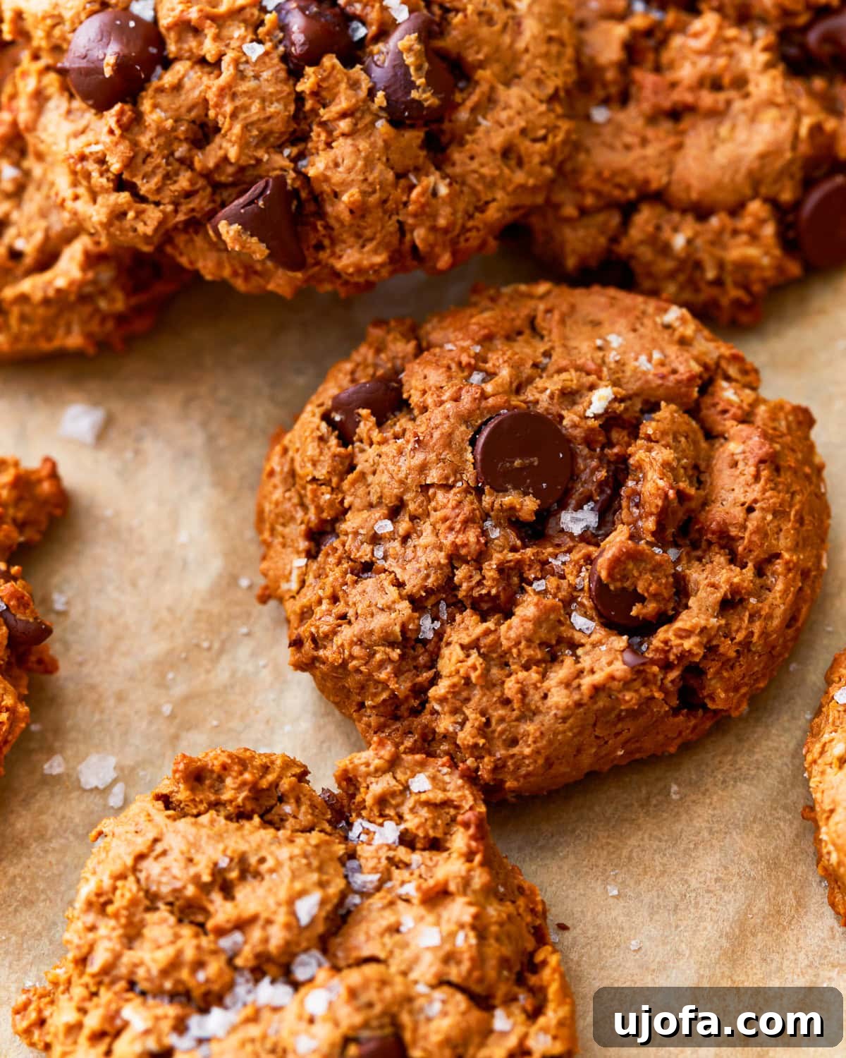 gluten-free peanut butter oatmeal cookies arranged beautifully for serving.