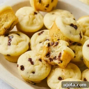 Gluten-Free Muffin Bites 10 tray of gluten free mini muffins with one cut in half to show the fluffy middle