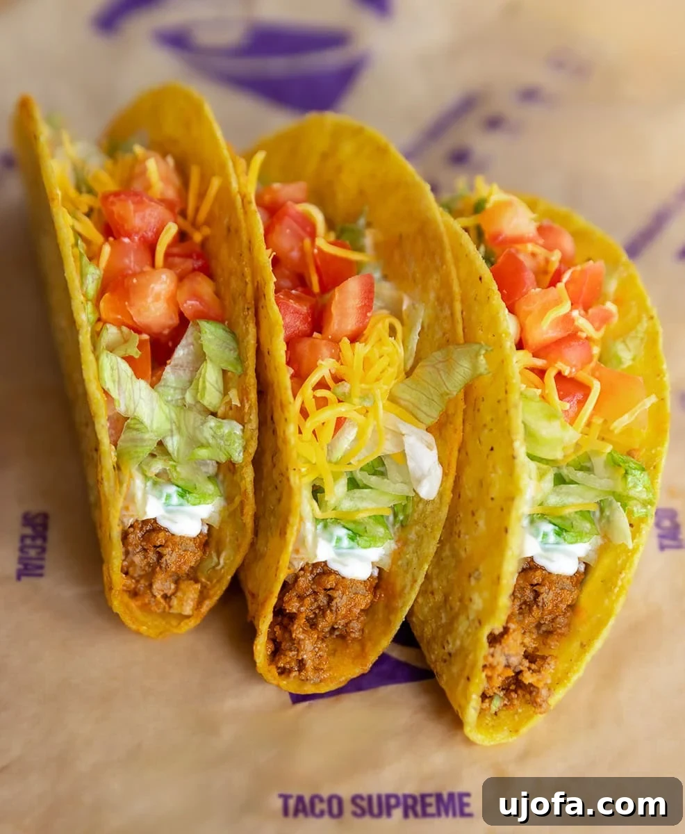 Crunchy Taco Supreme from Taco Bell, a classic gluten-friendly option